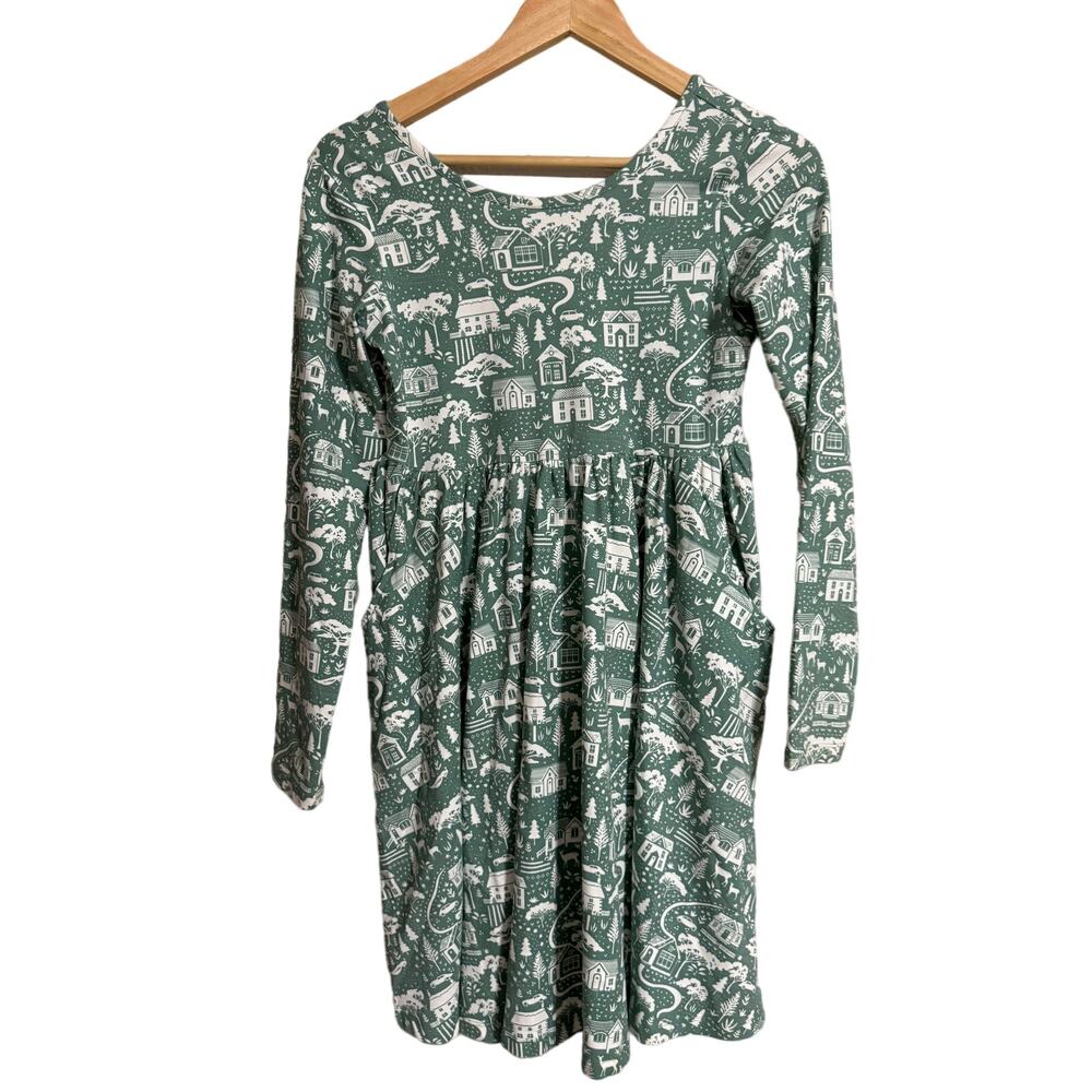 Hanna Andersson Celebration Skater Christmas Winter Dress Size 12